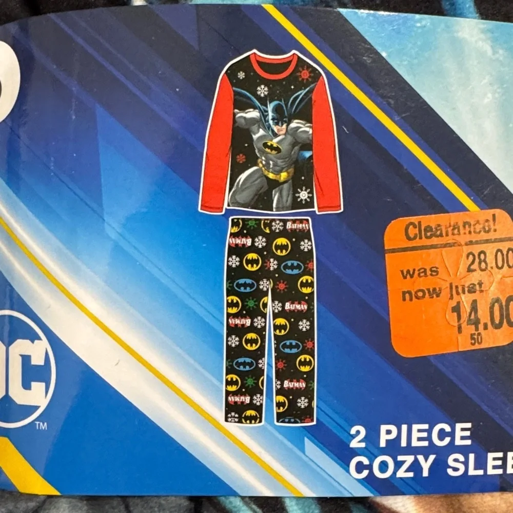 DC Batman Kids Sleepwear Set - Black, Red, Blue